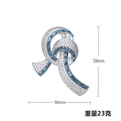 Elegant Retro Bow Tie Brooch with Crystals - Image 1