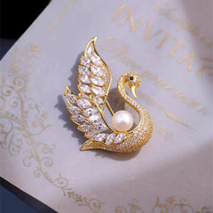 Detailed view of swan brooch image 2
