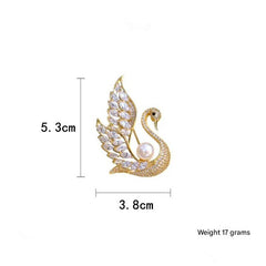Detailed view of swan brooch image 2
