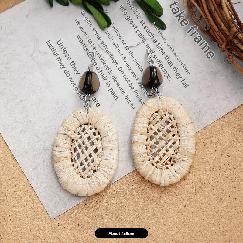 Stylish Bohemian Rattan Earrings for Women