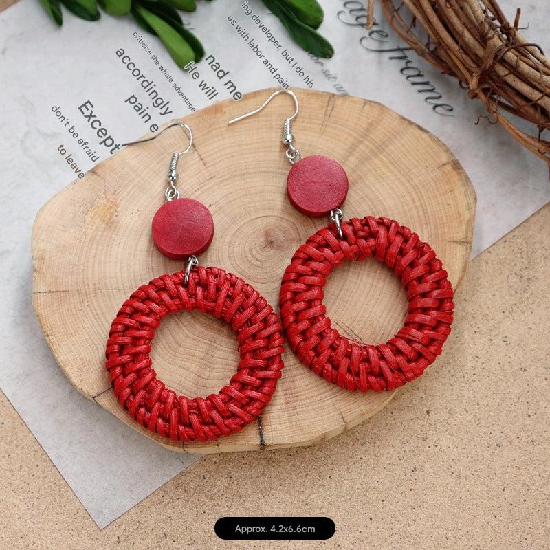 Rattan earrings in various styles