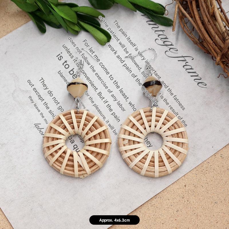 Rattan earrings in various styles