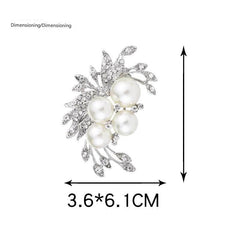 Stylish women's brooch with pearls image 3