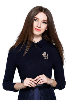 Alloy dog brooch worn on clothing - Image 5