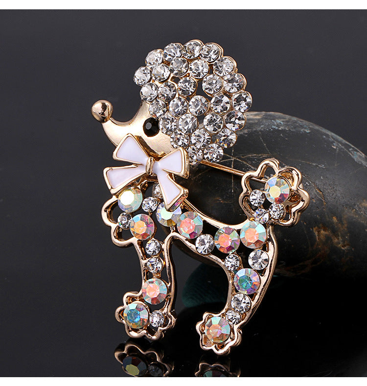 Fashionable alloy dog brooch in casual wear - Image 9