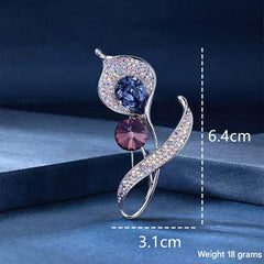 Multi-colour dandelion design brooch