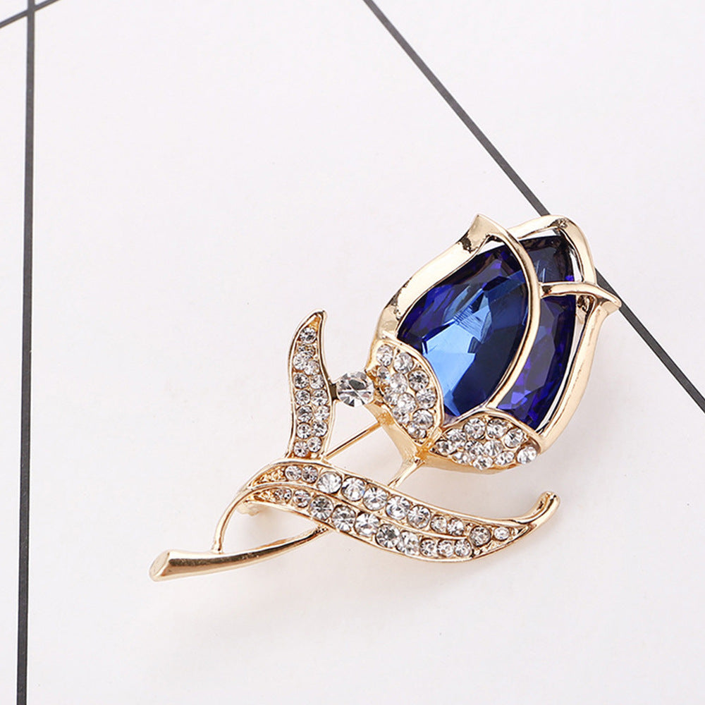Stylish brooch displayed on fabric