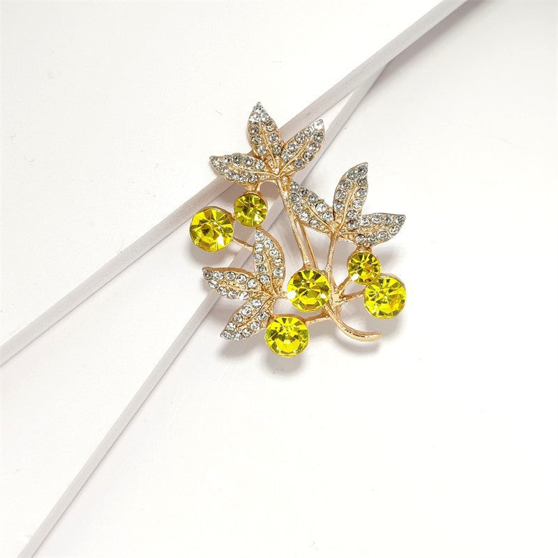 Close-up of stylish women's fashion pin