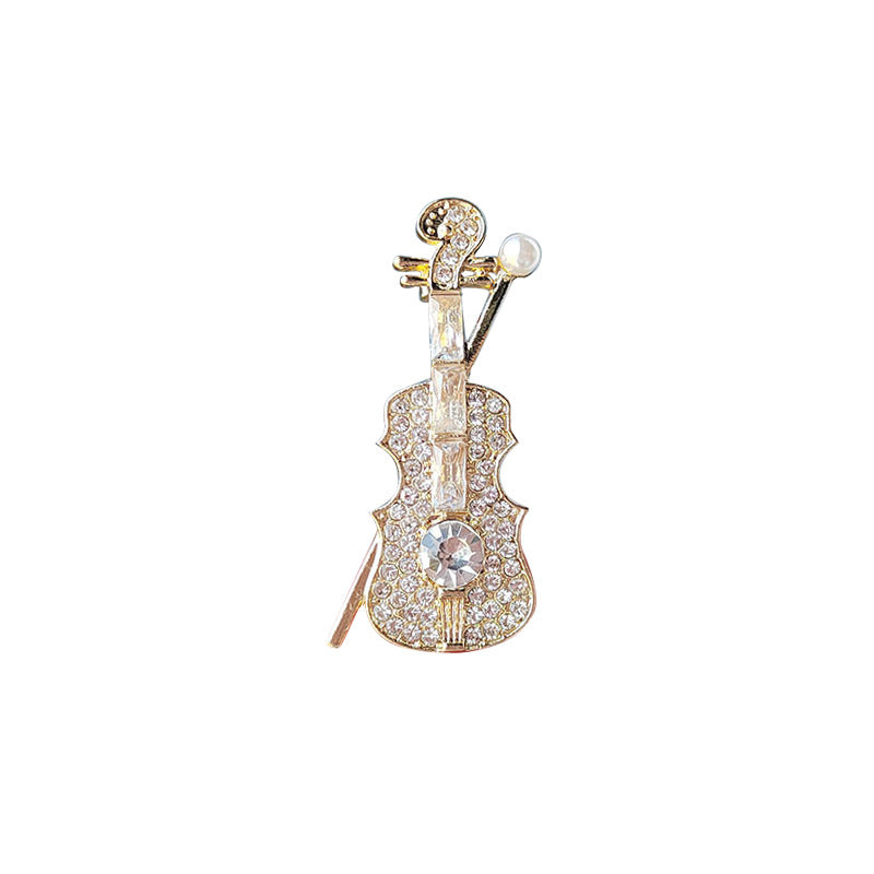 Stylish Music Note Pin close up