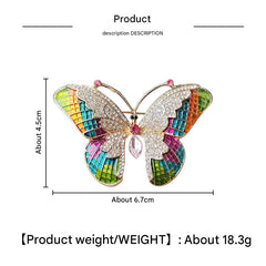 Luxury butterfly brooch with colorful enamel