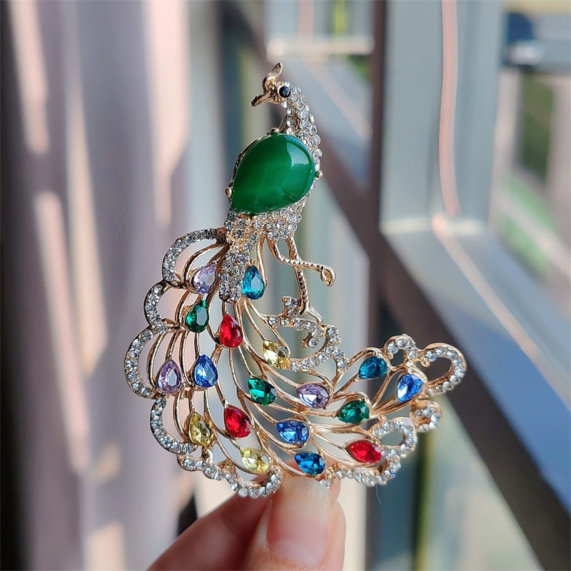Stylish vintage brooch on a sweater 3