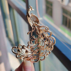 Close-up of peacock brooch detail 4