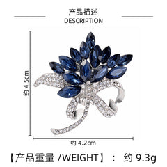Rhinestone brooch showcased in elegant design