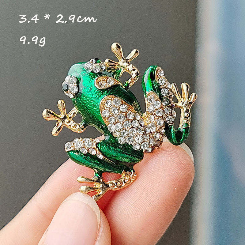 Charming Frog Brooch highlighting fashion versatility