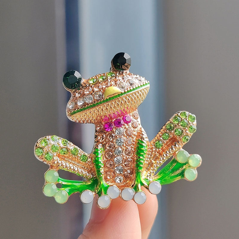 Charming Frog Brooch as unique gift idea
