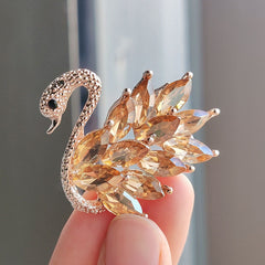 Trendy Swan Brooch for Men and Women
