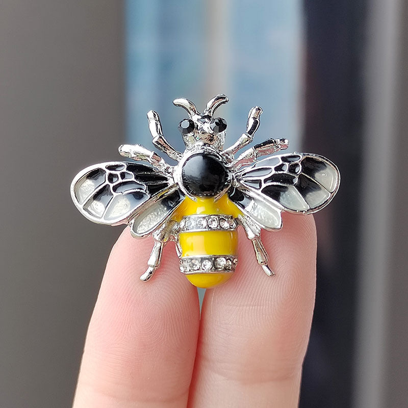Bee Brooch Stylish Accessory on Jacket Image 3