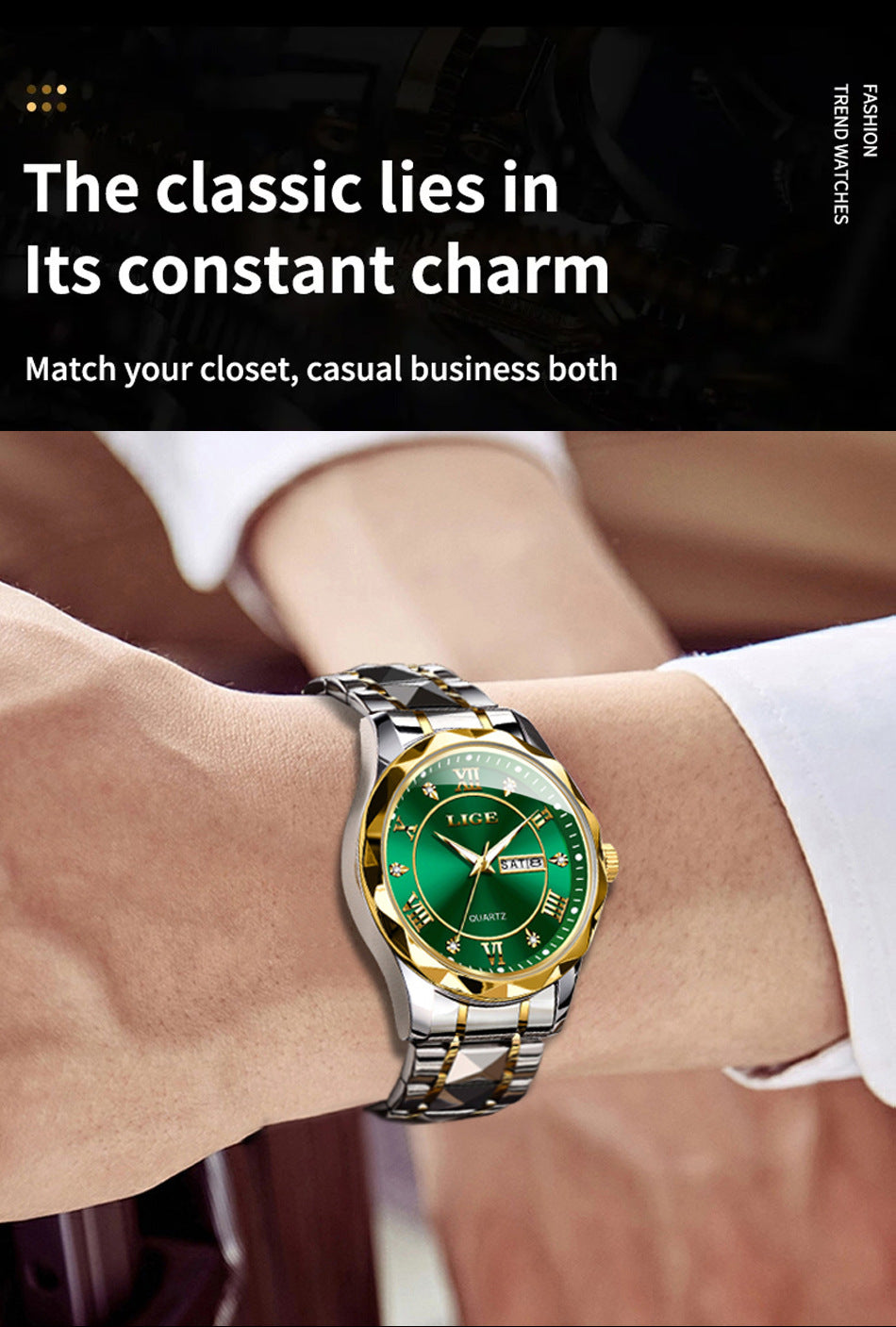 Men's watch showcasing durability and elegance