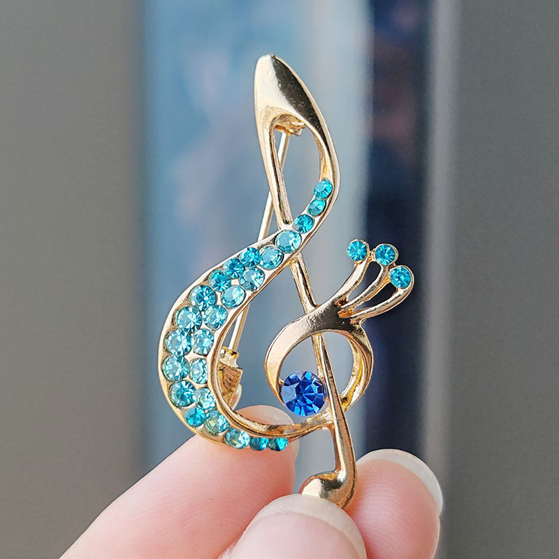 Creative Musical Note Brooch Image 1