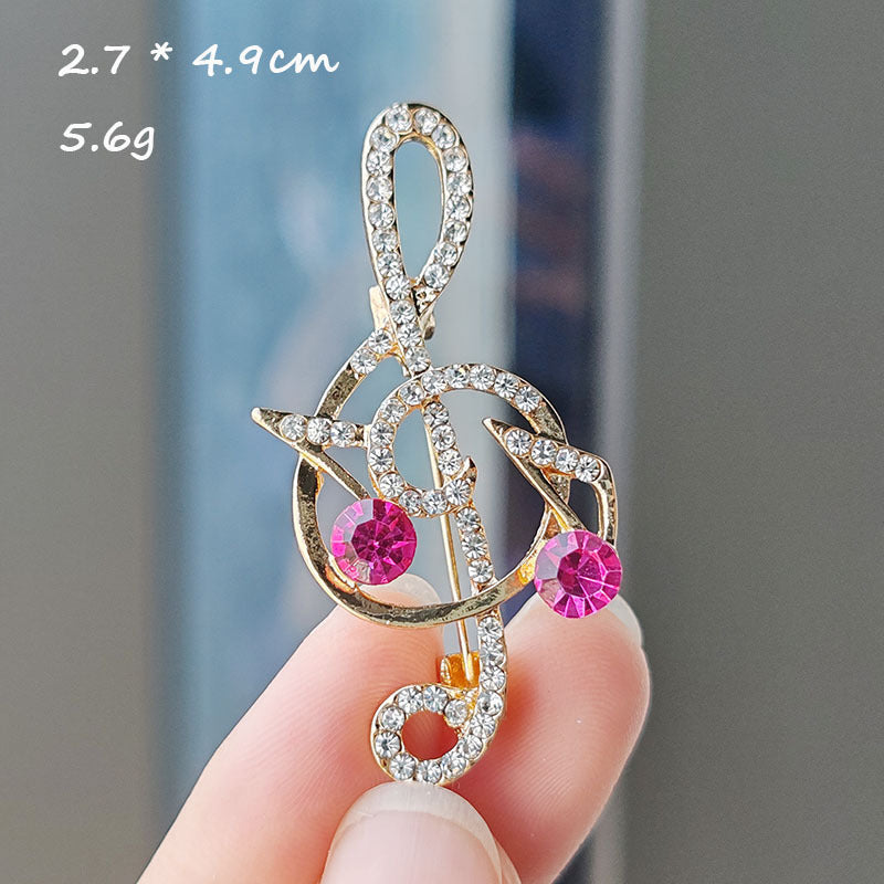 Creative Musical Note Brooch Image 4