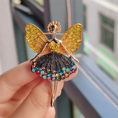 Different styles of colourful ballet girl brooch
