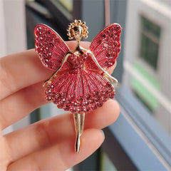 Showcase of decorative ballet girl brooch