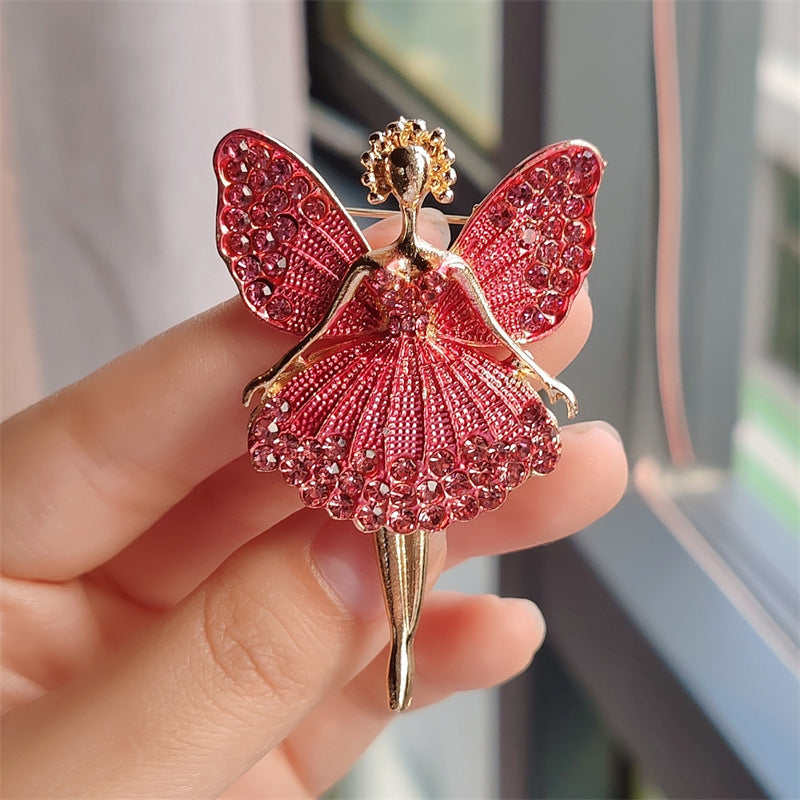 Showcase of decorative ballet girl brooch