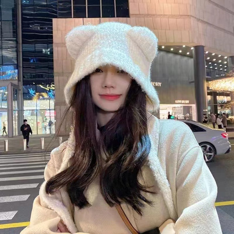 Cozy plush winter hat for outdoor fun