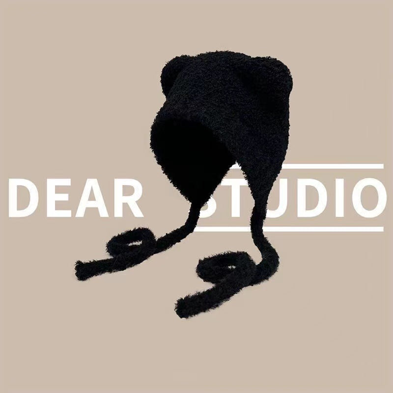 Cute bear ear hat styled on mannequin