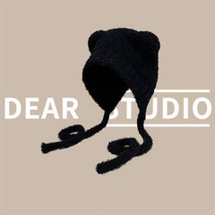 Cute bear ear hat styled on mannequin
