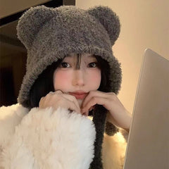 Cute bear ear hat styled on mannequin