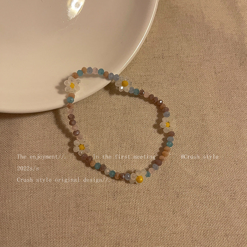 summer necklace with floral design