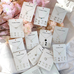 Various angles of colourful animal earrings