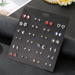 Colorful fox stud earrings for women