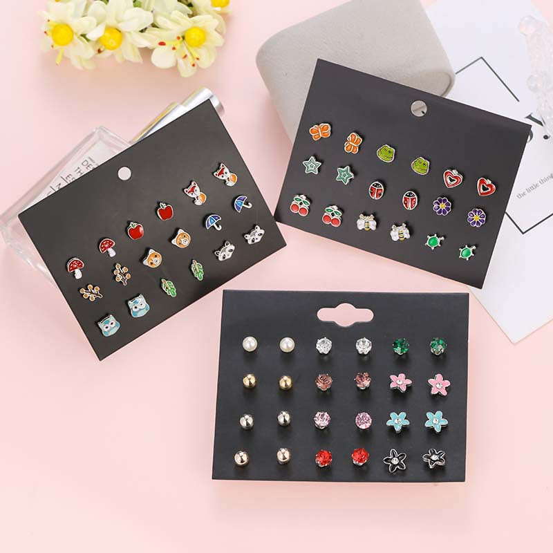 Cute frog earrings set - playful and fun