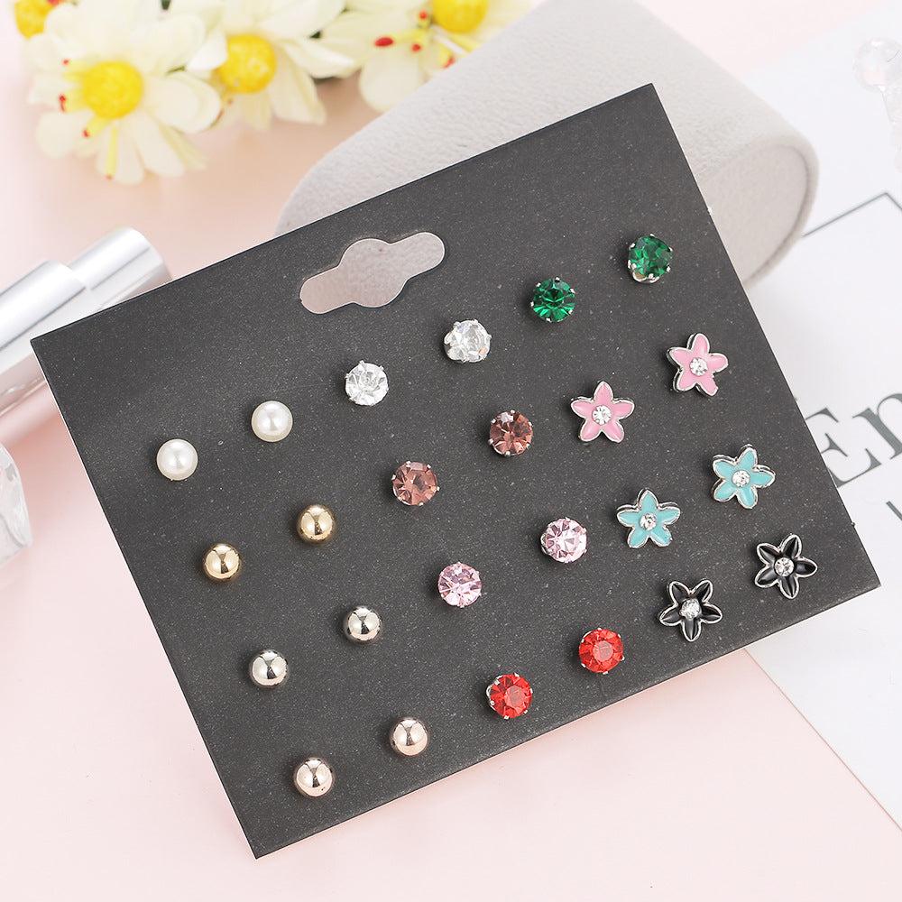 Frog earrings showcased with vibrant colours