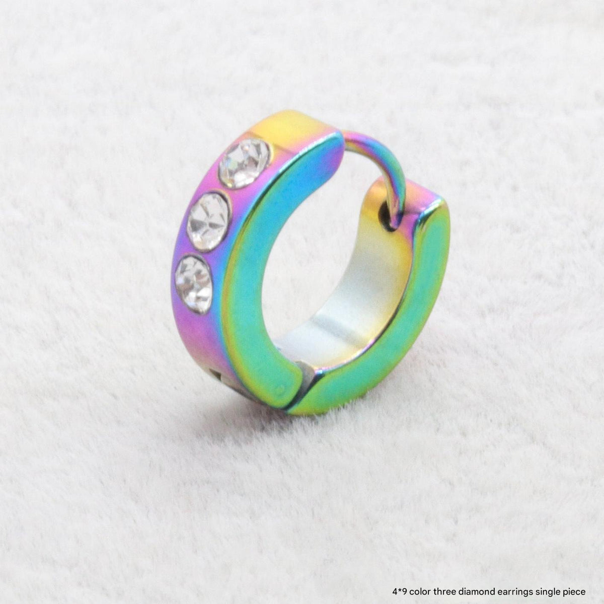 Stainless steel hoop earrings showcased on a clean background