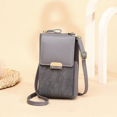 Elegant red women's smartphone crossbody bag