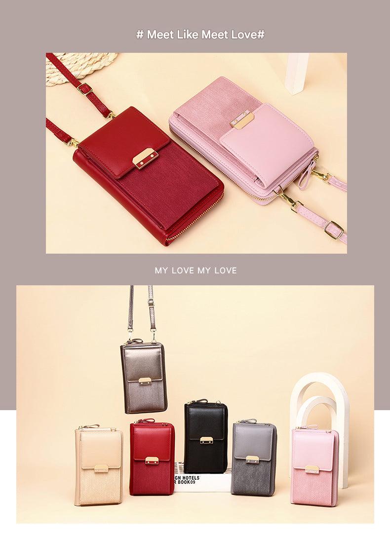 Stylish women's crossbody bag in red colour