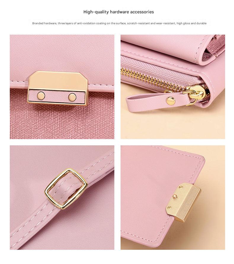 Chic pink handbag with lock