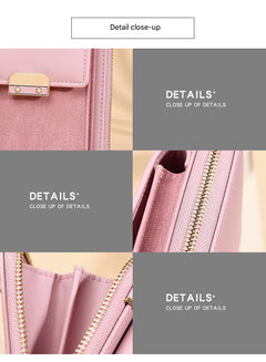 Compact bag for mobile phone in apricot