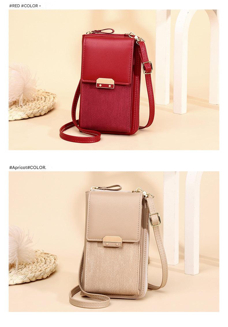 Chic pink handbag with lock