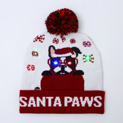model showing winter knit accessories