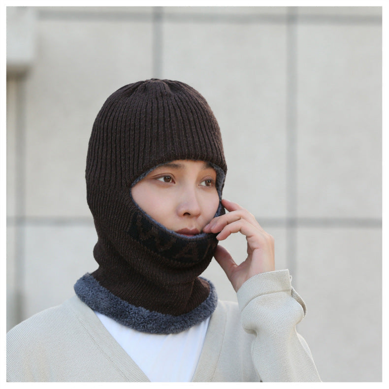 Men's beanie hat styled for winter outdoor activities