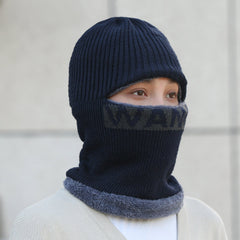 Men's thick knitted winter cycling beanie - dark gray
