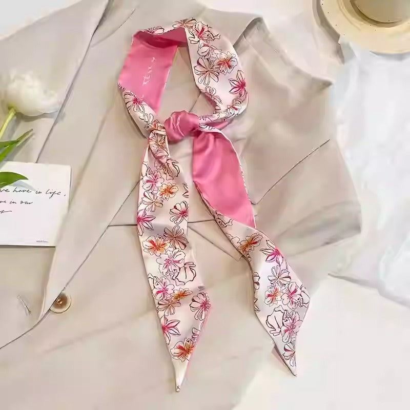 Stylish Vintage French Hair Scarf in floral design