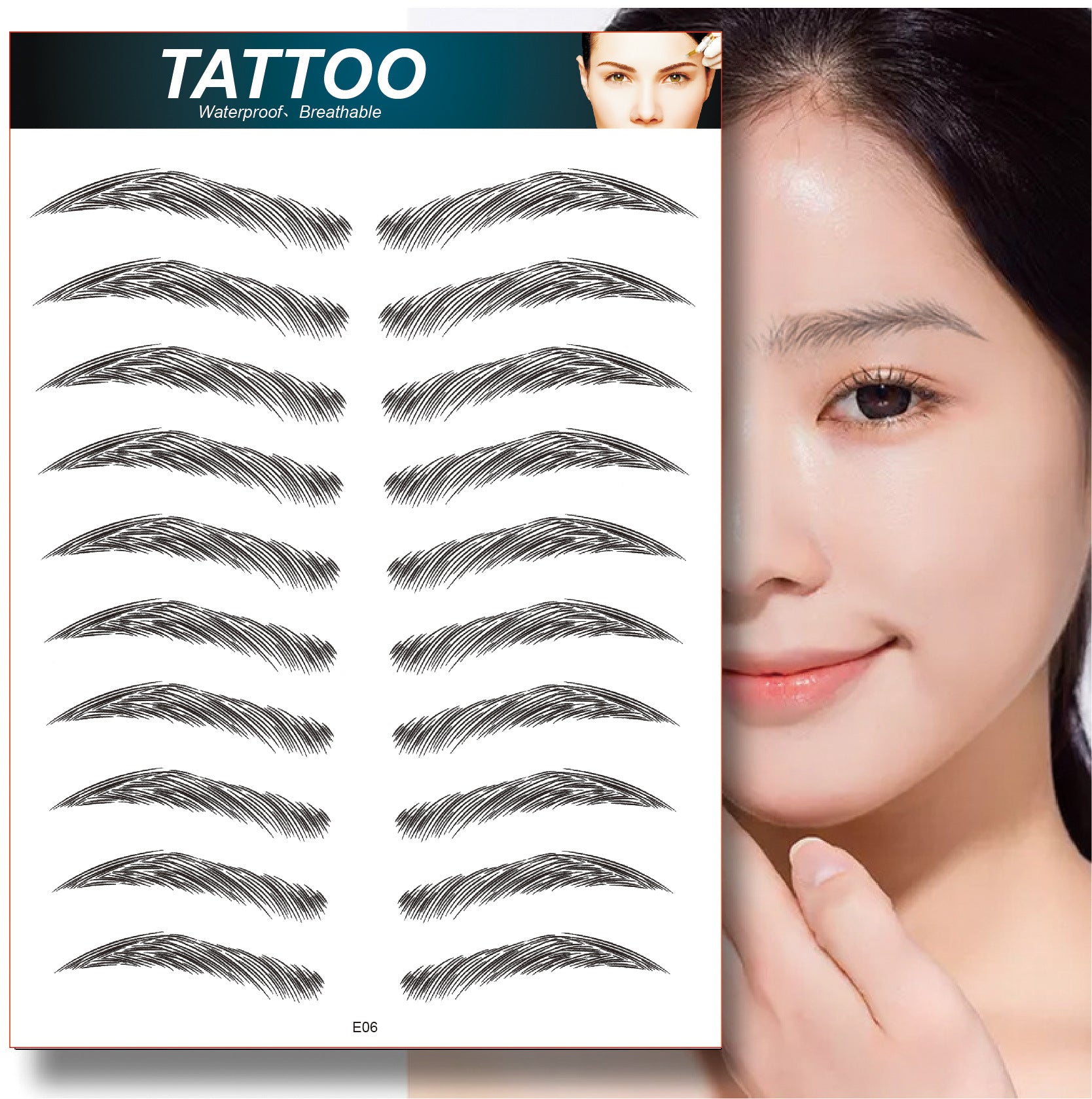 complete set of eyebrow stickers image 3