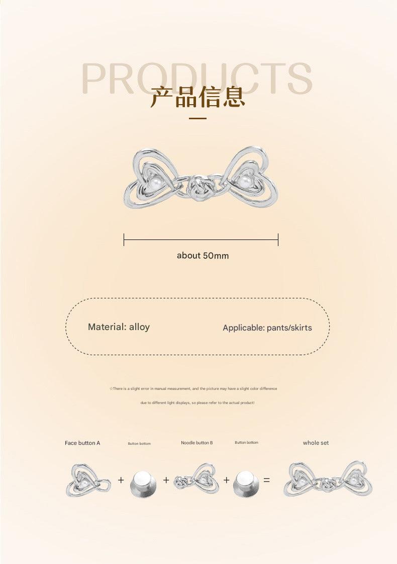 Durable metal waist button