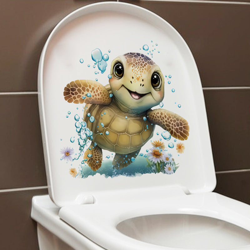 Decorative turtle stickers for washroom image 6