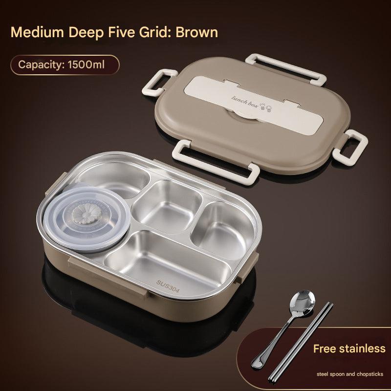 Variant: Brown 1500ml + Soup Bowl (5 Compartments)